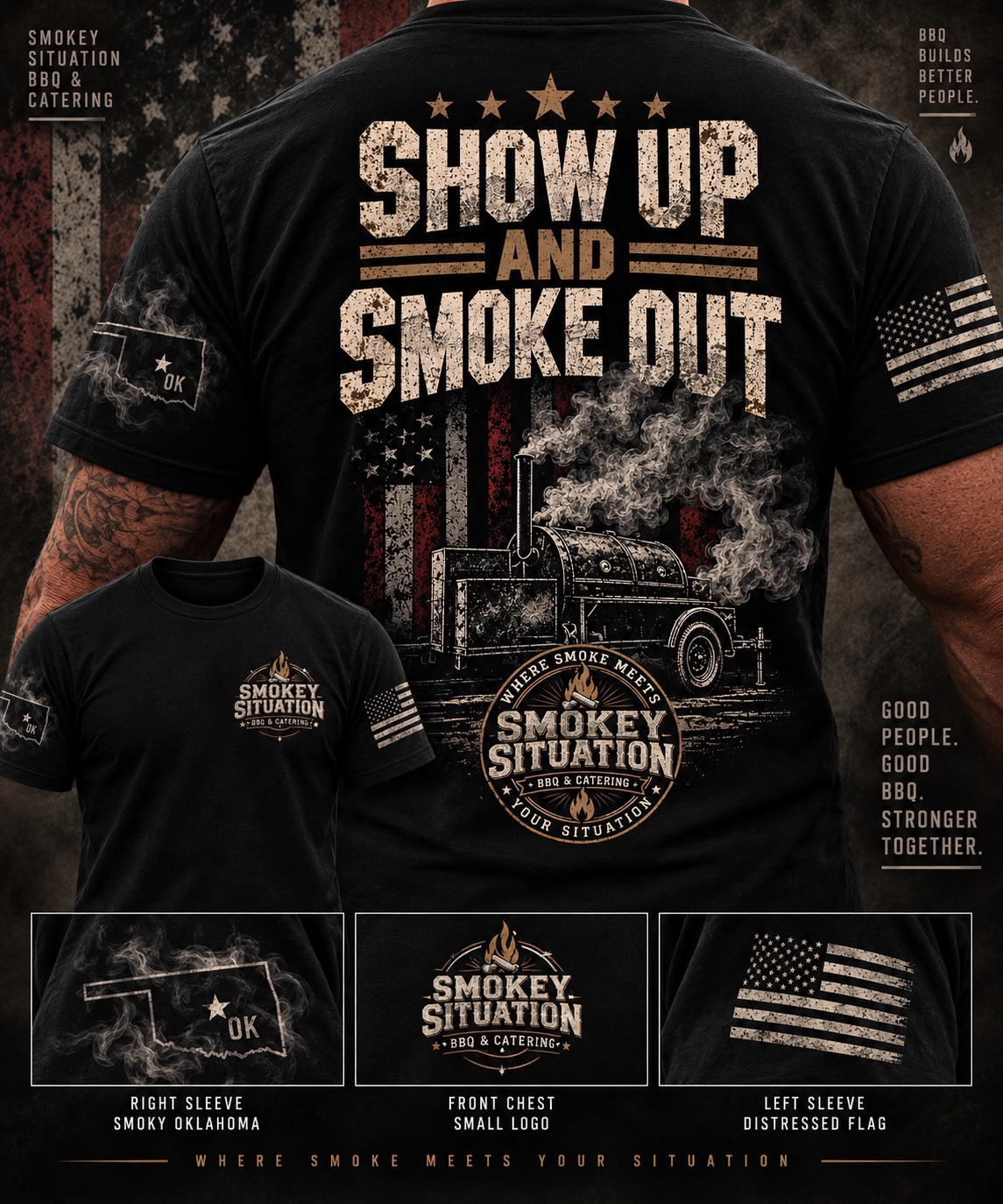 Show Up and Smoke Out shirt preview