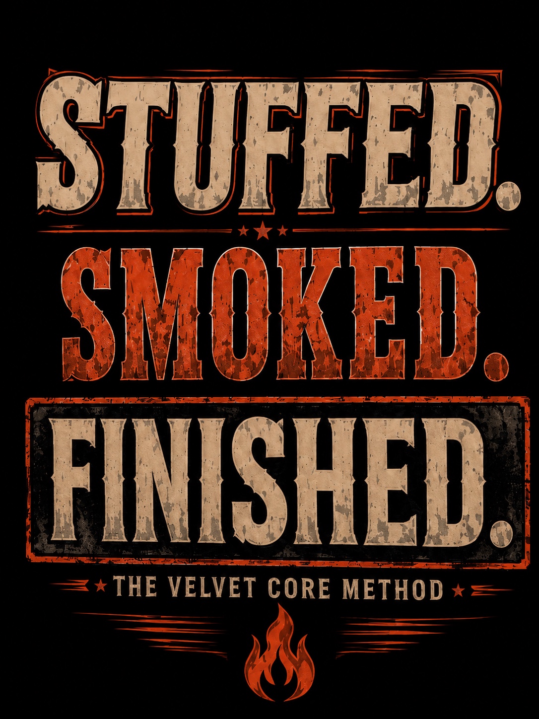 Stuffed Smoked Finished shirt design artwork